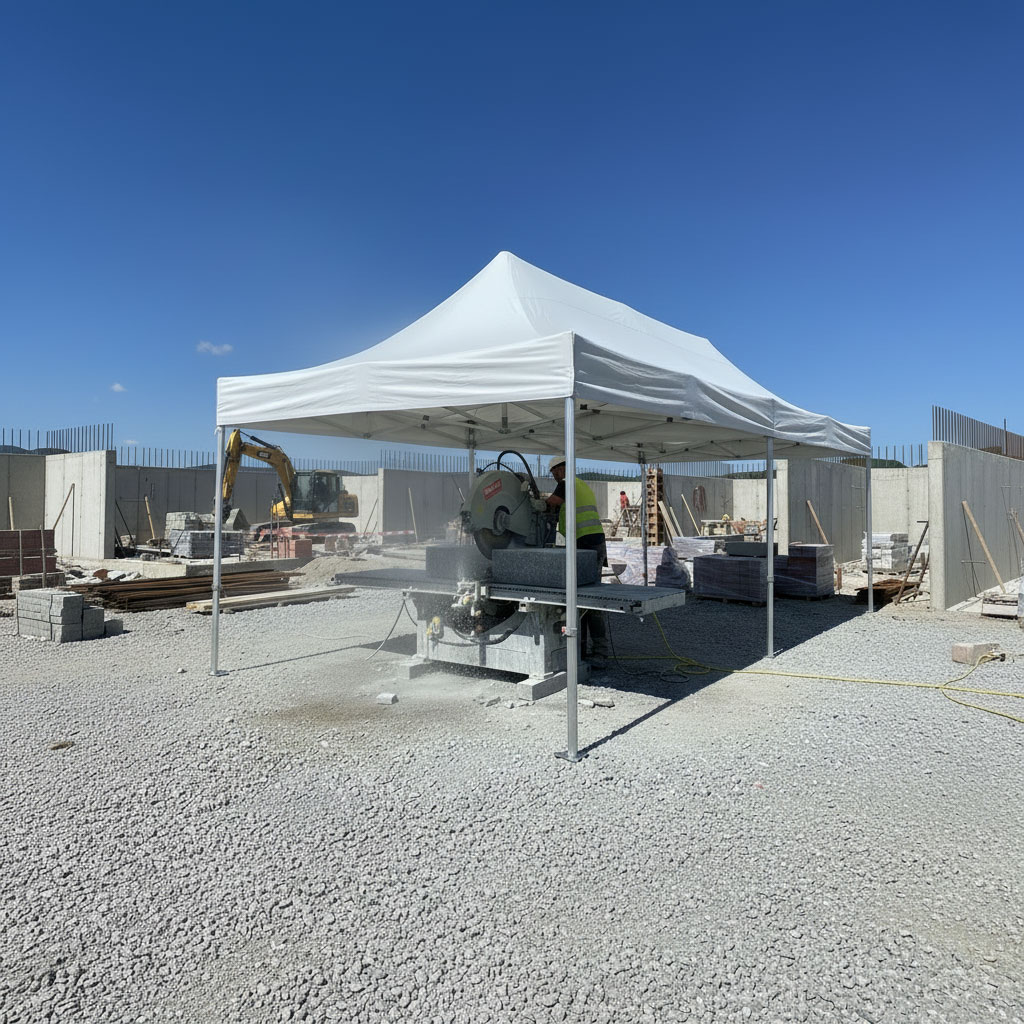 Master Arbeitszelt 3 x 6 m, weiss