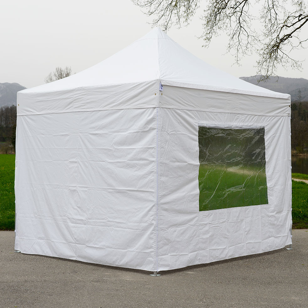 Seitenwand-Set (1 x geschlossen & 1 x mit Fenster) für Master-Pavillon, 520 g/m2 Seitenwand-Set (1 x geschlossen & 1 x mit Fenster) für Master-Pavillon, 520 g/m2