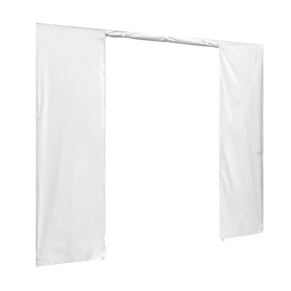Seitenwand mit Türe 520/gm2, 3m, weiss Seitenwand mit Türe 520/gm2, 3m, weiss