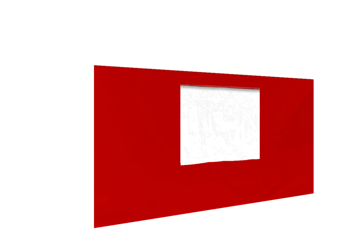 Seitenwand mit Fenster 520/gm2, 4.5m, rot